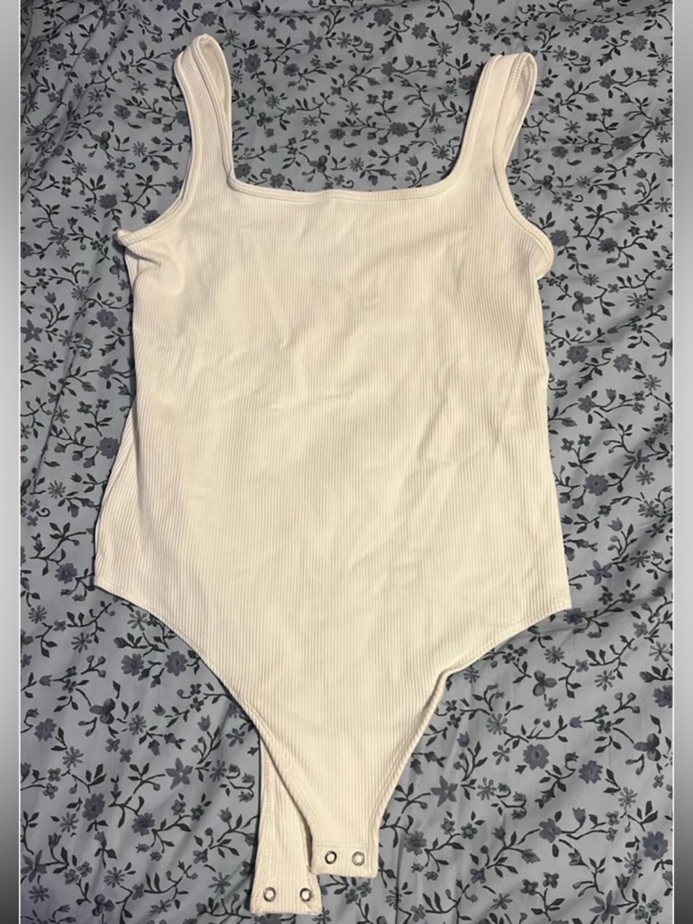 Abercrombie & Fitch Cream Ribbed Women’s One-Piece White Bodysuit